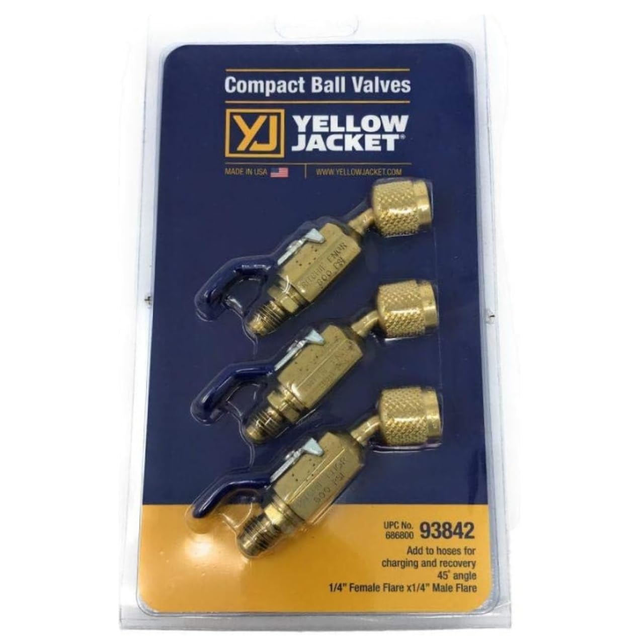 Amazon.co.jp: Yellow Jacket 93842 Mini Ball Valve (Pack of 3